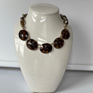 ANN TAYLOR Tortoise Statement Necklace